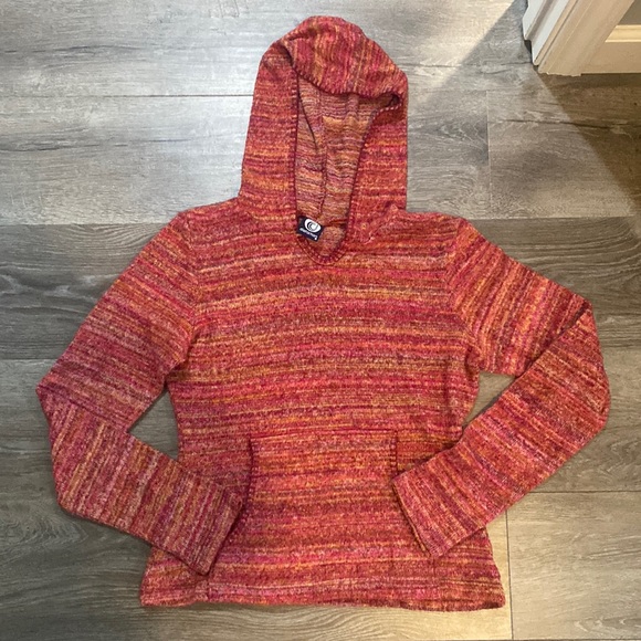 distortion Sweaters - Pink Soft Lightweight Hoodie- size L